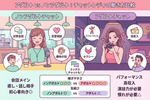 アダルトチャットとノンアダルトチャットの違い