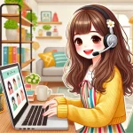 リモ活する女性