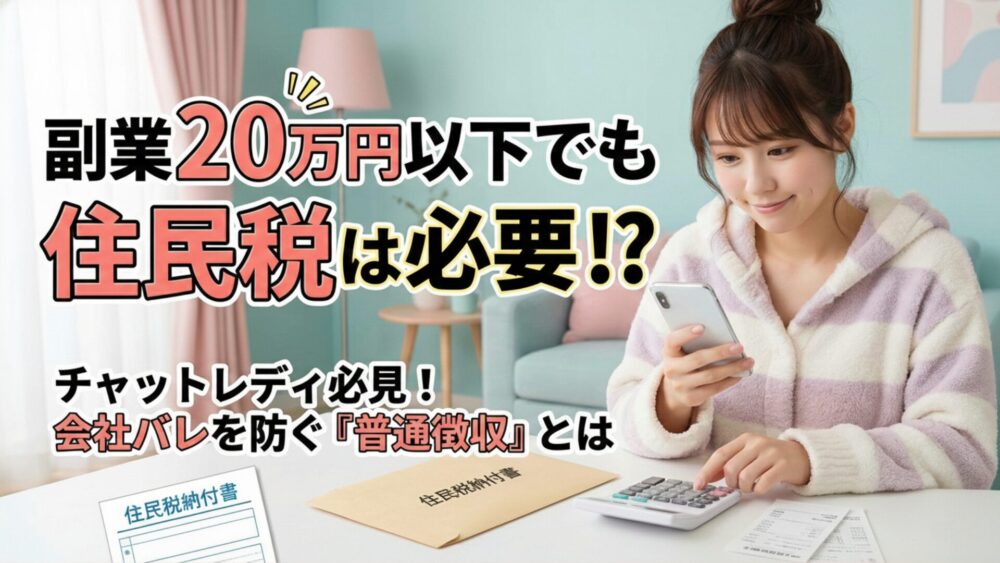 20万円以下でも住民税は必要？